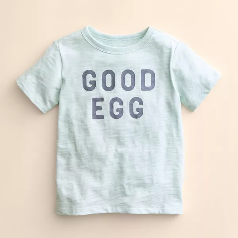 NWT 4T Little Co. by Lauren Conrad Organic "Good Egg" Graphic Tee T-shirt